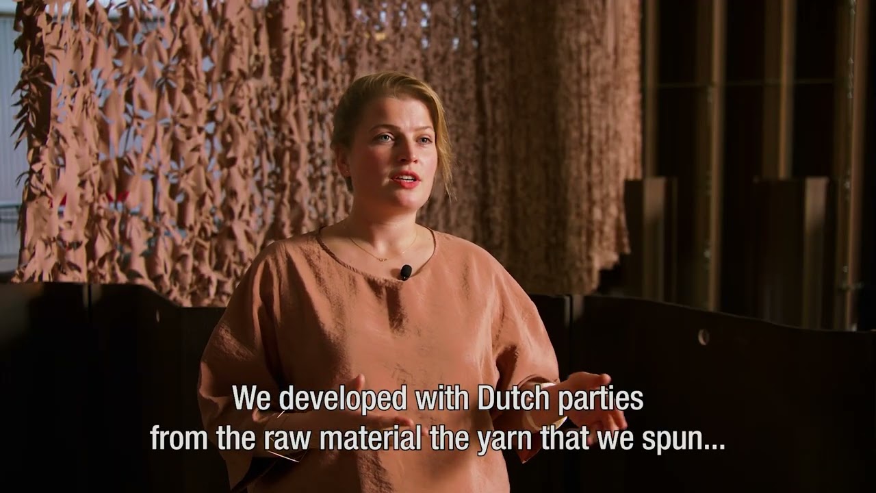 Renewable textiles in the Netherlands Pavilion - buroBELéN