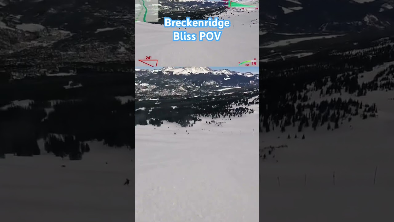 Breckenridge, CO - Bliss Intermediate Ski Trail POV 