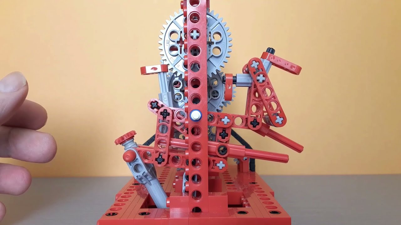 Lego Skeleton Clock with Grasshopper Escapement, Part 2 - final assembly, set-up and tuning
