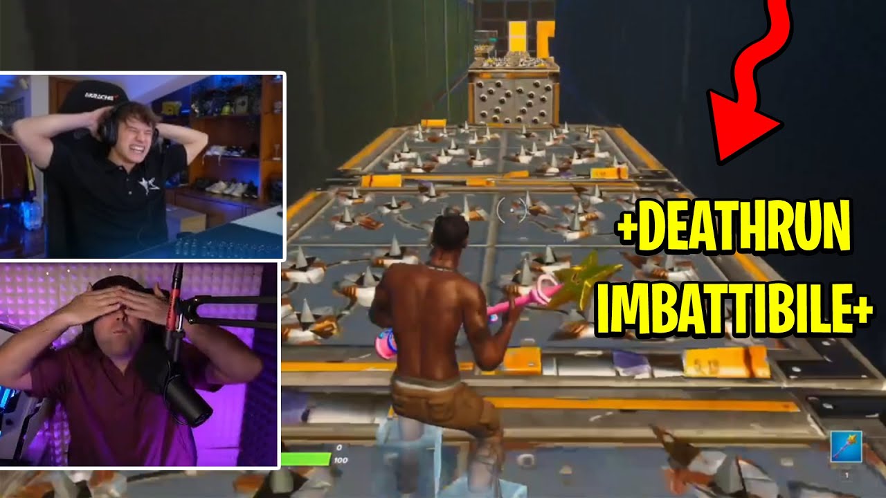 Plz e Xiuder FURIOSI Giocando Questa Deathrun Impossibile - fortnite
