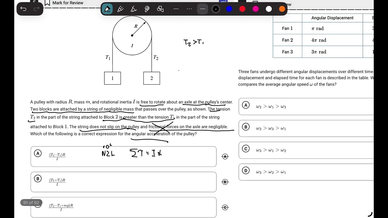 Unit 5 AP Physics 1 AP Classroom Walkthrough