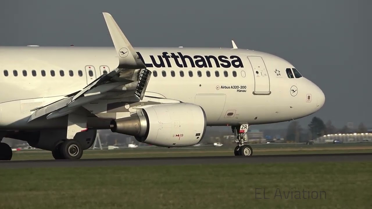 LUFTHANSA Airbus A320-200 Landing At Schiphol Airport
