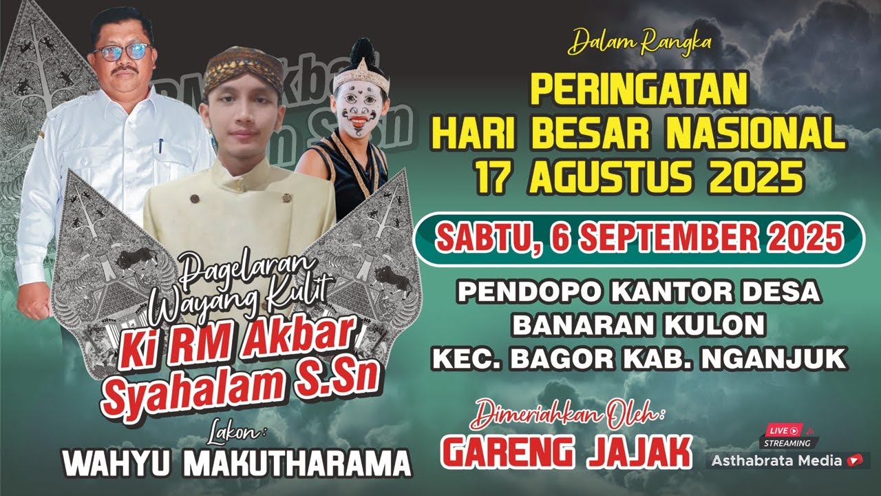 WAYANG KULIT KI R M AKBAR SYAHALAM S.SN // LAKON WAHYU MAKUTHARAMA // BT GARENG JAJAK