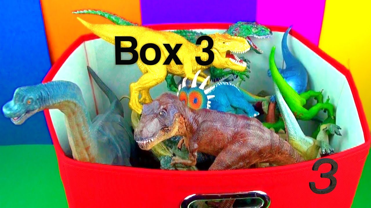 Динозавров Box 3 ИГРУШКИ СБОР юрского Мир T рекс Spinosaurus Изучение английского языка