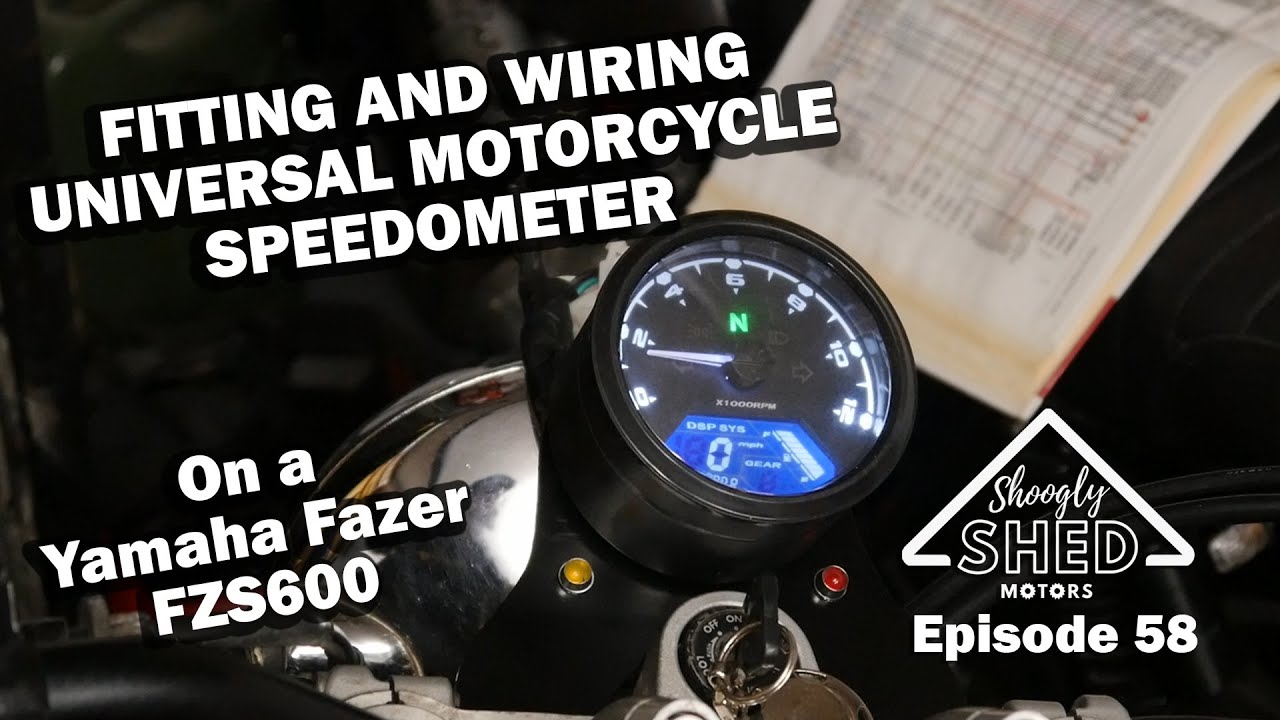 Fitting and Wiring Universal Motorcycle Speedometer - Shoogly Shed Motors Episode 58
