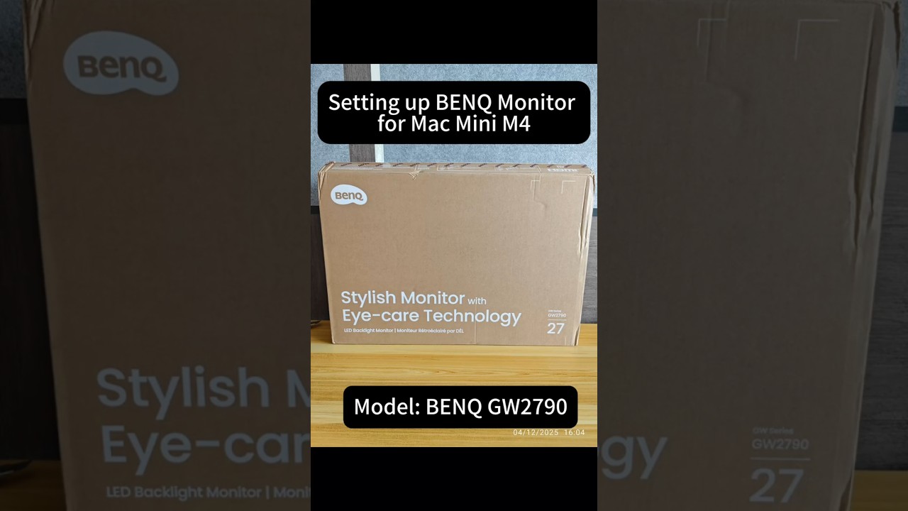 Setting Up a BENQ Monitor with a Mac Mini M4 (BENQ GW2790)