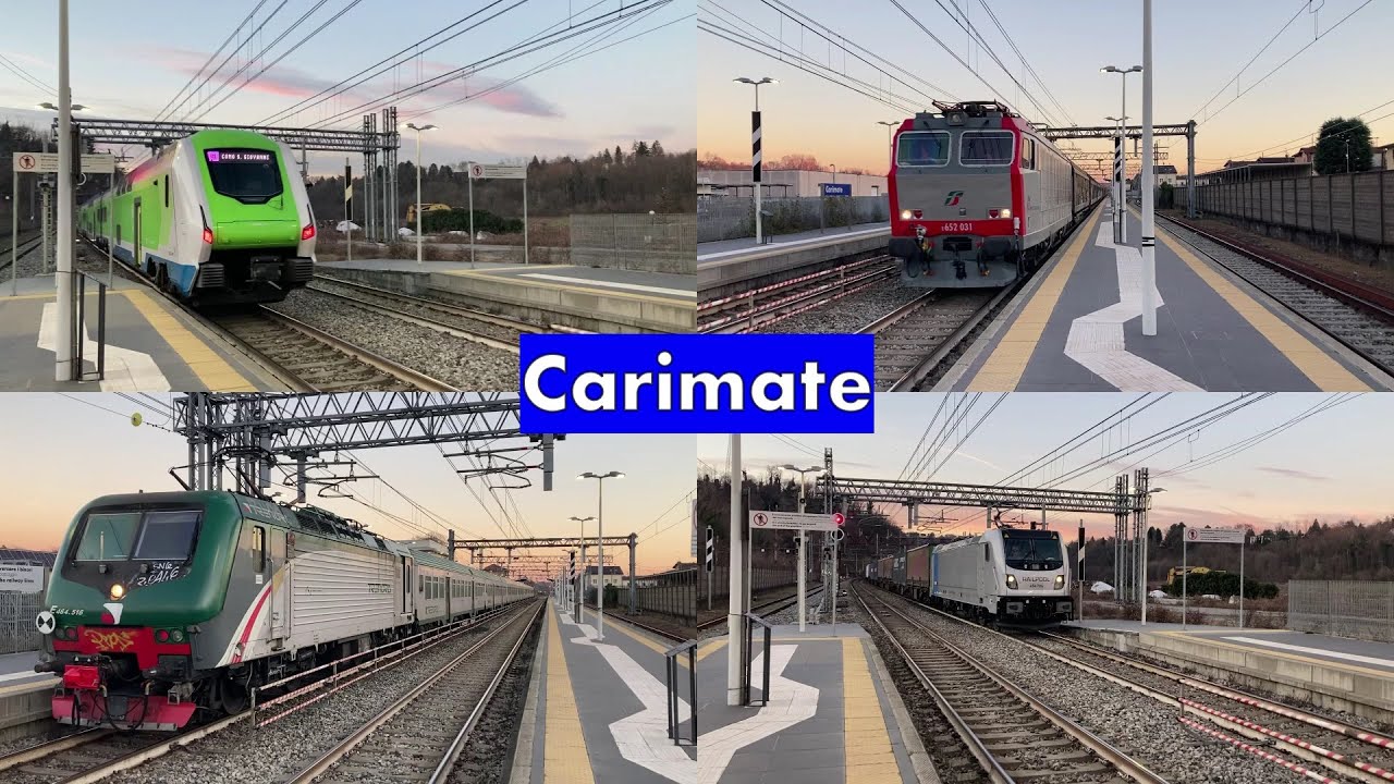 Treni pomeridiani nella stazione di CARIMATE!