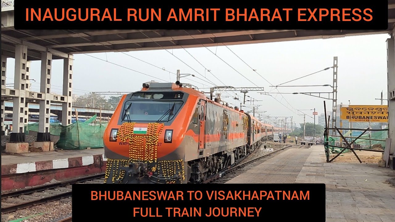 INAUGURAL RUN AMRIT BHARAT EXPRESS BHUBANESWAR TO VISAKHAPATNAM FULL TRAIN JOURNEY