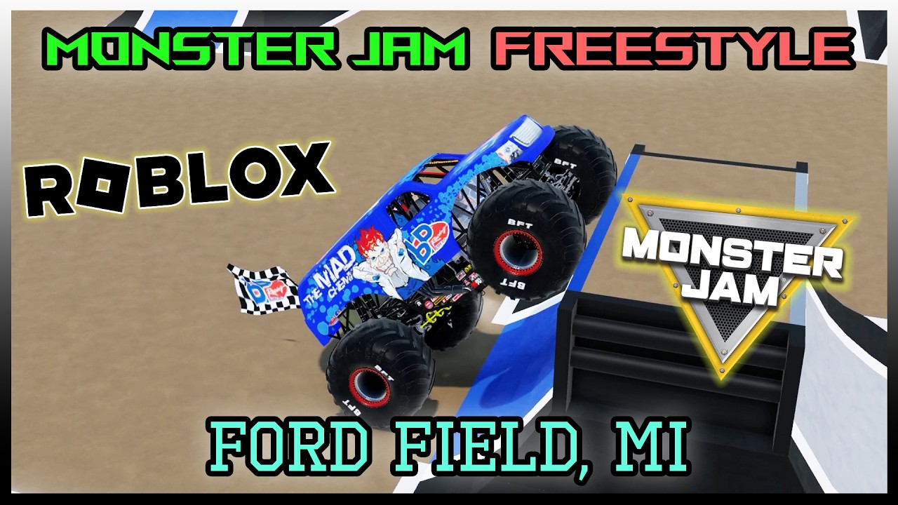 ROBLOX MONSTER JAM!!!! | 13 Truck Stadium Freestyle!! | Форд Филд, Мичиган | 2 сезон, 3 серия