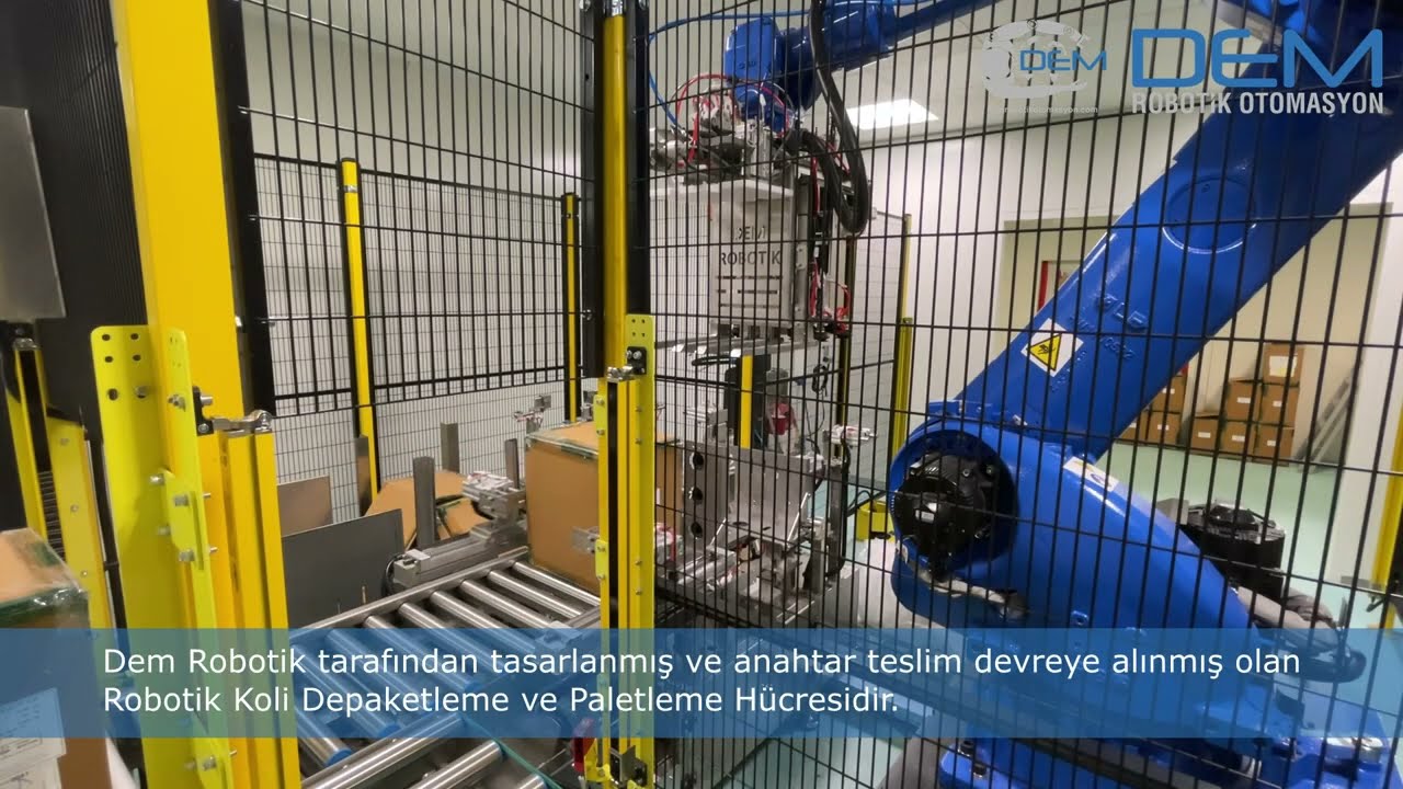 Dem Robotik - Koli Depaketleme ve Paletleme Robotu - Box Depackaging and Palletizing Robot