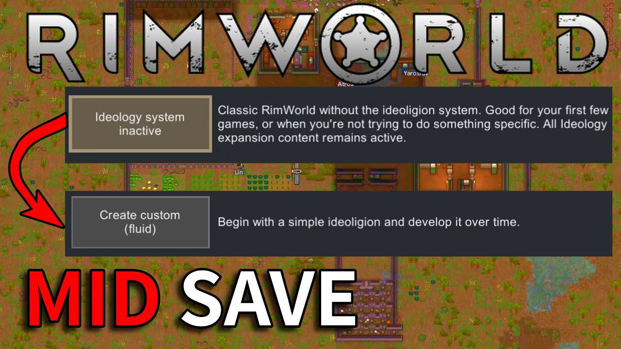 How To Change From Inactive To Fluid Ideology Mid Save. Rimworld Tutorial