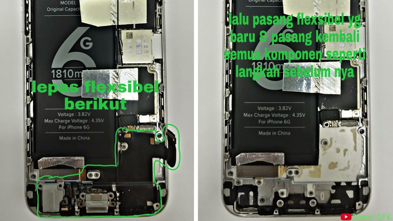 cara ganti flexsibel charger iphone 6