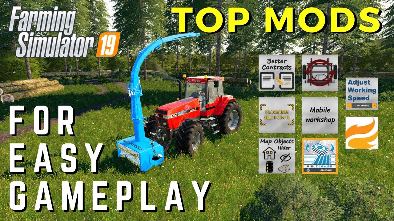 TOP MODS for Easy Gameplay | Farming Simulator 19