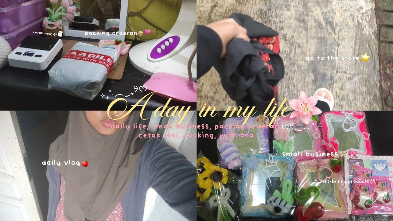 ⊹₊˚‧A day in my lifeᰔ୧₊‿︵‧˚ daily life🍎, packing orderan 🚛, cooking, best selling product♡