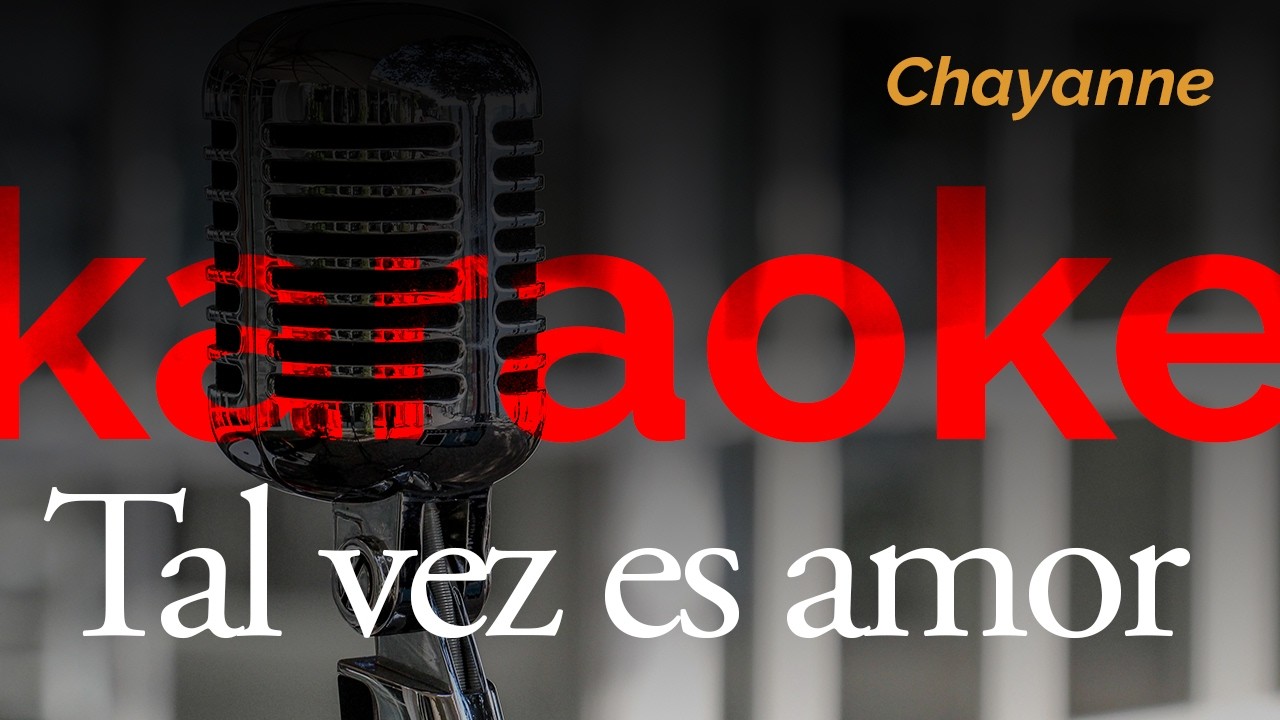 Chayanne - Tal vez es amor - Karaoke - Instrumental - Pista