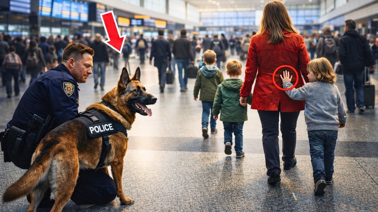 Una niña hizo una señal silenciosa a un perro policía… lo que hizo después dejó a todos en shock