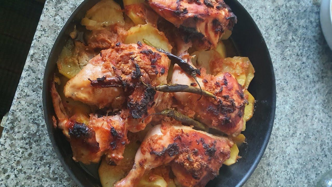 Chicken with potatoes Egyptian Recipe | صنيه دجاج بالبطاطس