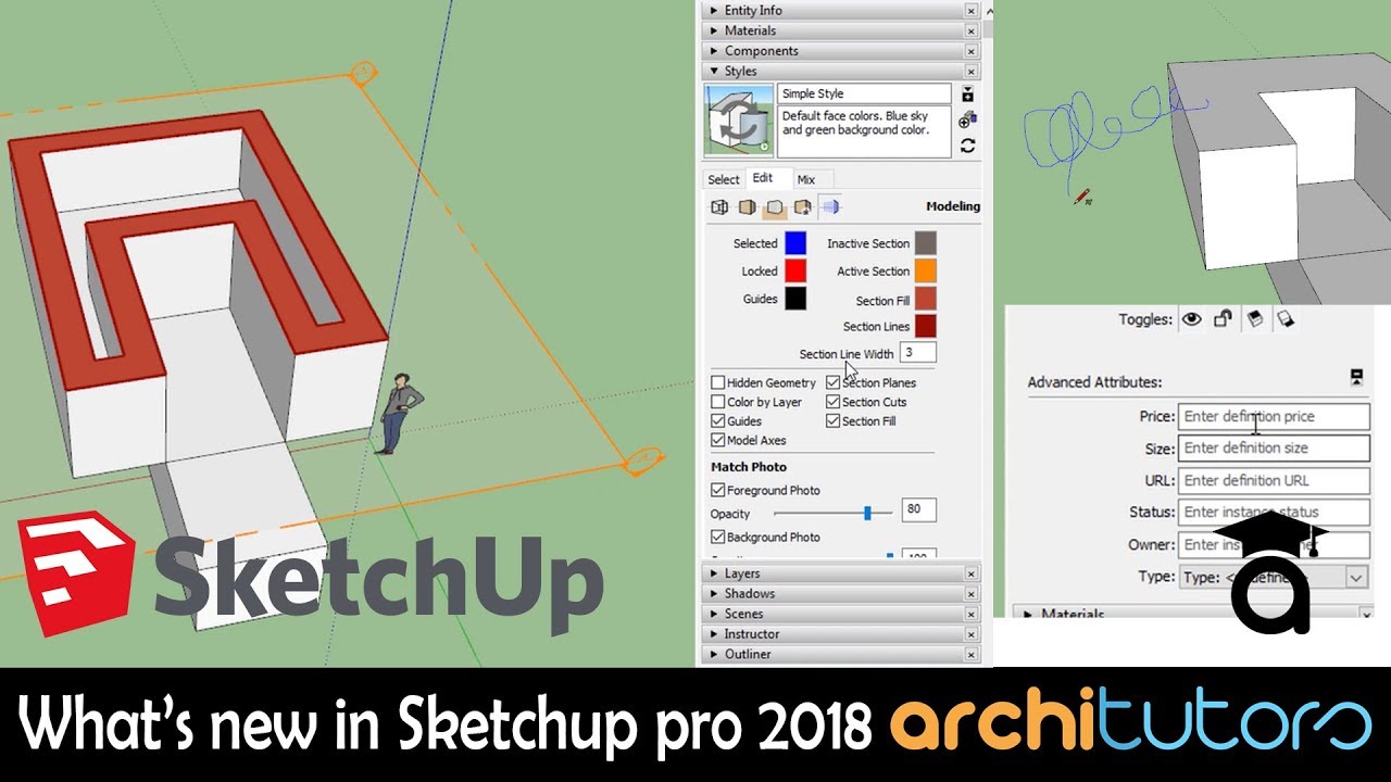 Architutors || What's new in Sketchup pro 2018