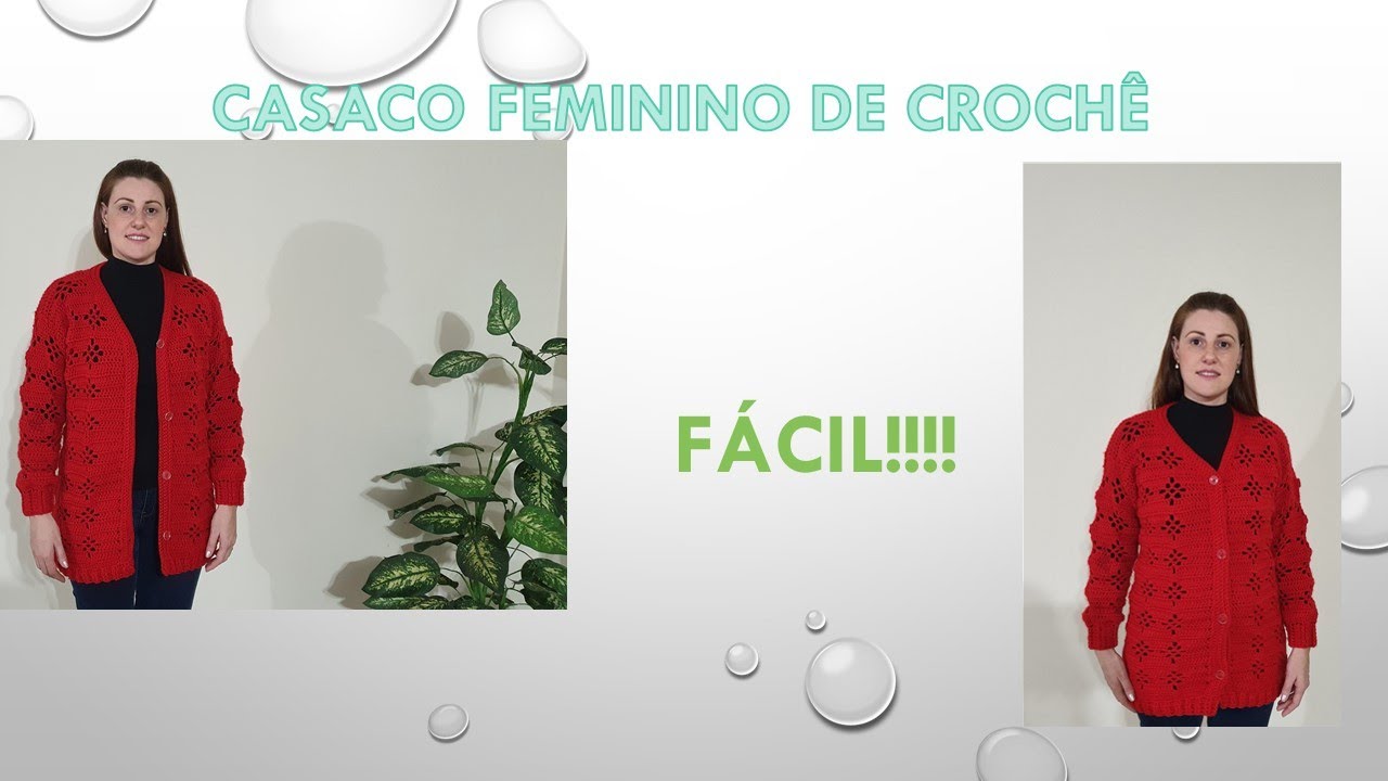 [PASSO A PASSO] Casaco de lã feminino fácil em crochê #crochet #aprendendocroche | Adriana Croche