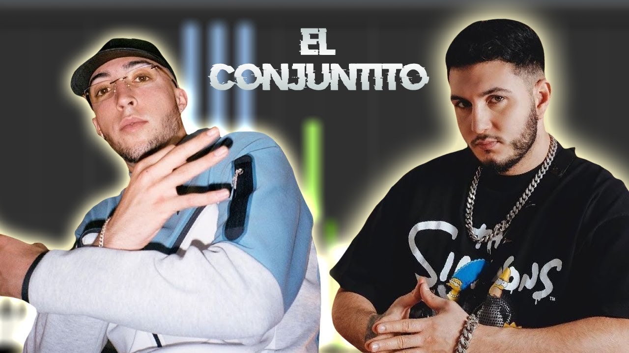 El Bobe & Omar Montes - El Conjuntito | Instrumental Piano Tutorial / Partitura / Karaoke / MIDI