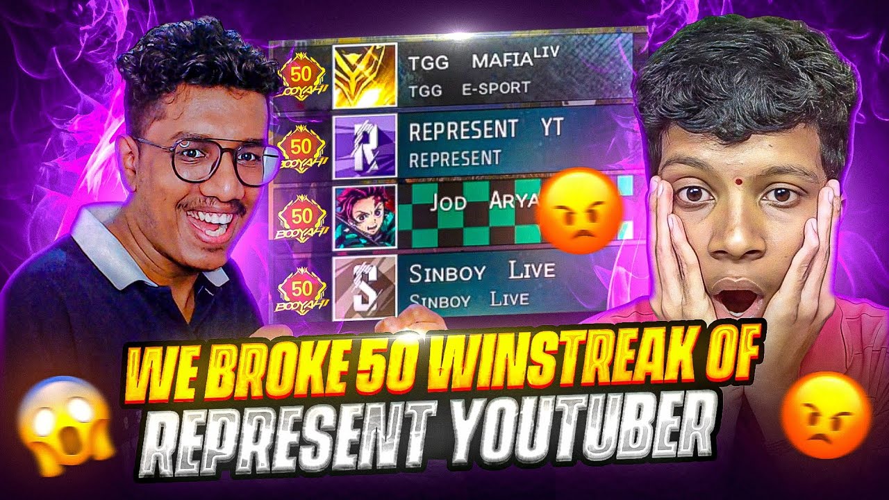 Breaking 50 Winnings Streak Of Hindi Youtuber Represent YT😱 Scene കലിപ്പായപ്പോൾ | Akshay Akz