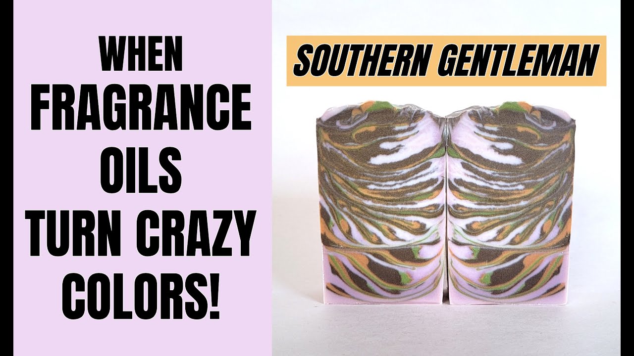 When Fragrance Oils Turn Crazy Colors!  Testing Southern Gentleman Scent in Cold Process Soap