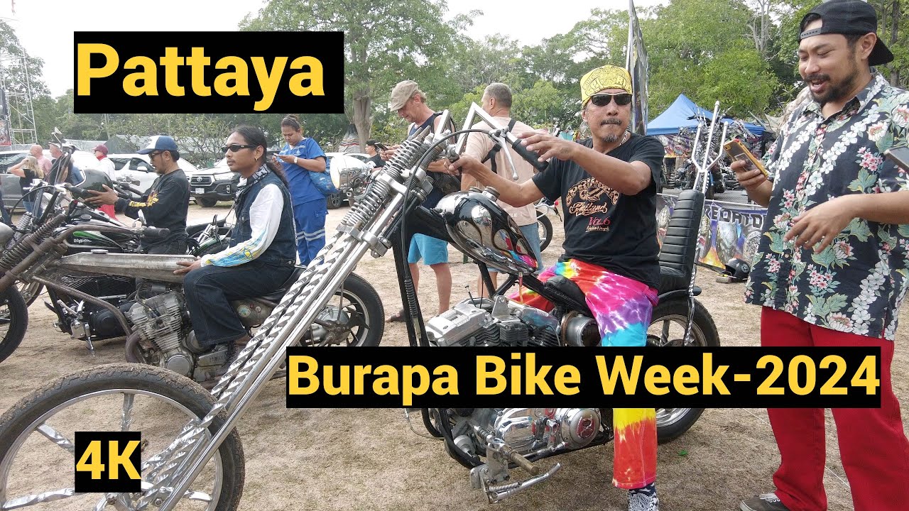 [4K] Burapa bike week-2024, Pattaya ,Thailand