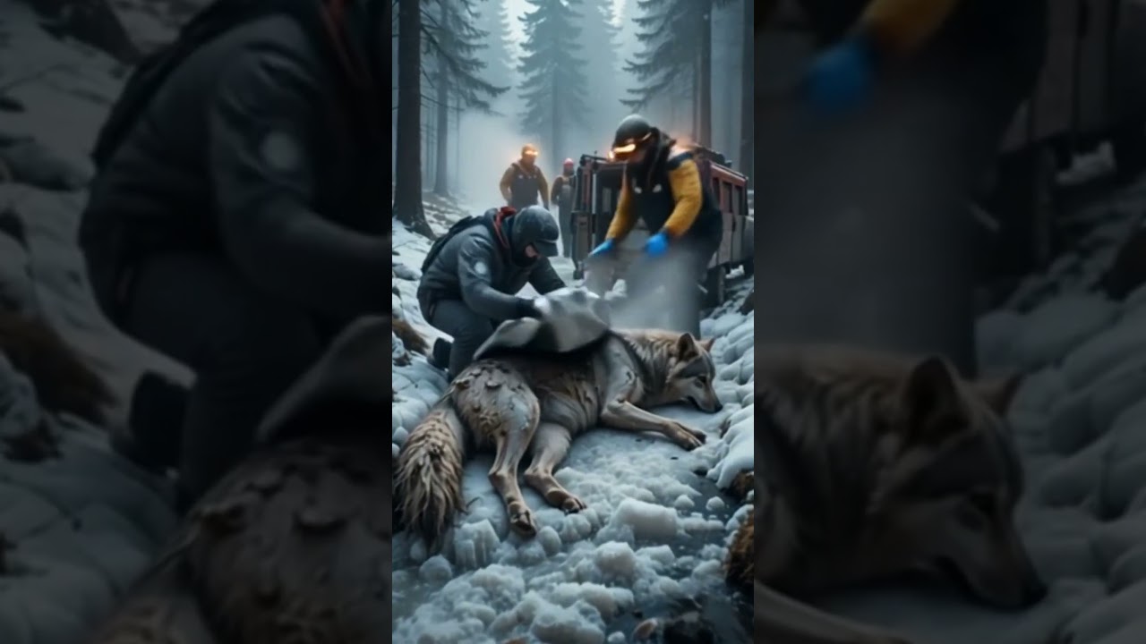 Collapsed Wolf in Snow: Mangy, Infested & Freezing | Emotional Forest Rescue #wolfrescue #wolf