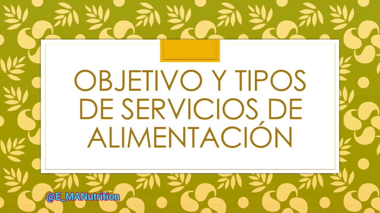 Tipos de servicios de alimentos