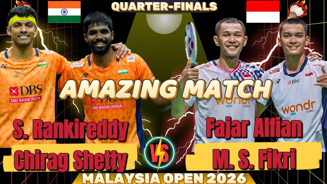 🔥 AMAZING MATCH 🔥 Alfian/Fikri (INA) vs Ranki/Shetty (IND) | QF Malaysia Open 2026 | Full Score