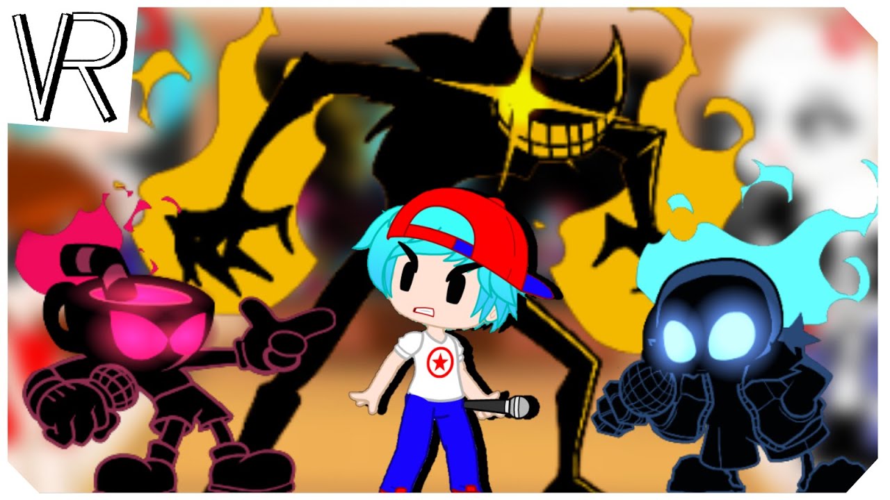 Friday Night Funkin' reacciona a Crossed Out // Cuphead, Sans y Bendy // VR
