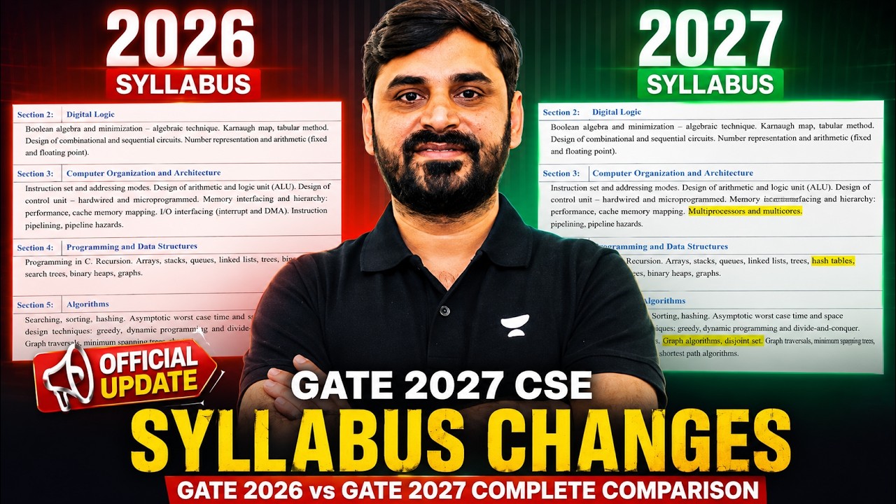GATE 2027 Syllabus Changed | Biggest UPDATE  | GATE 2026 vs GATE 2027 Complete Comparison
