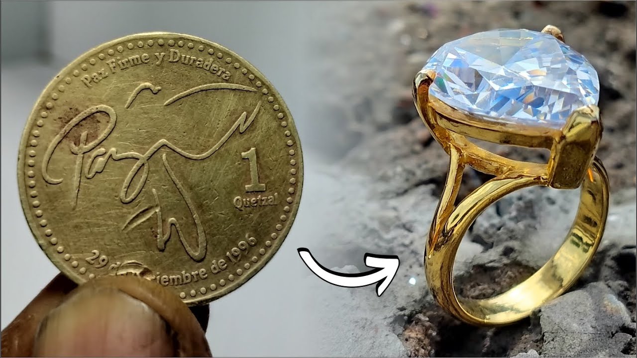 How To Make a Coin Ring | Diamond Coin Ring | Handmade Jewellery