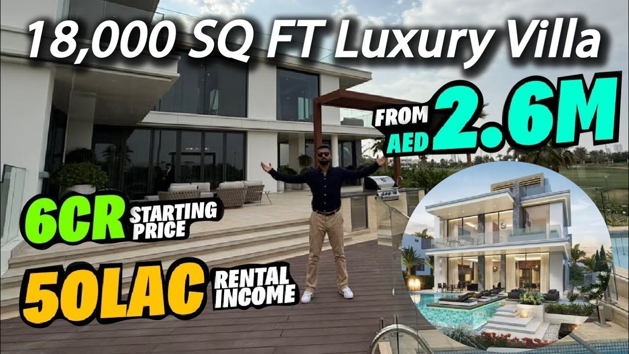 Touring an 18,000 Sq Ft 7-Bedroom Luxury Villa in Dubai | 360° Golf Course Views & Easy Installments