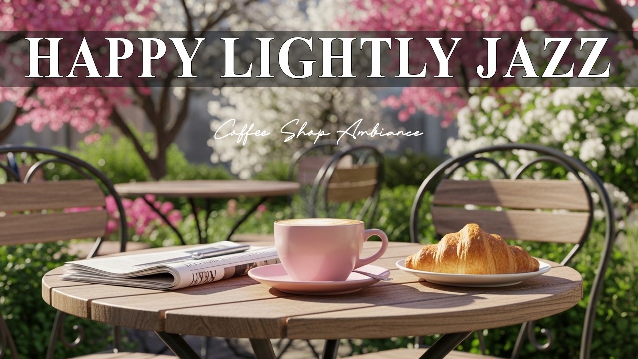 Happy Lightly Jazz☕Coffee Shop Ambiance~Sweet Bossa Nova Instrumental for Cheerful Moods.