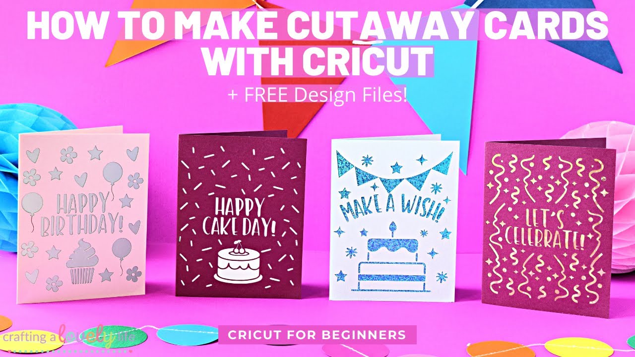 HOW TO MAKE CUTAWAY CARDS WITH CRICUT AND CRICUT CARD MAT | CRICUT FOR BEGINNERS | CARD TUTORIAL