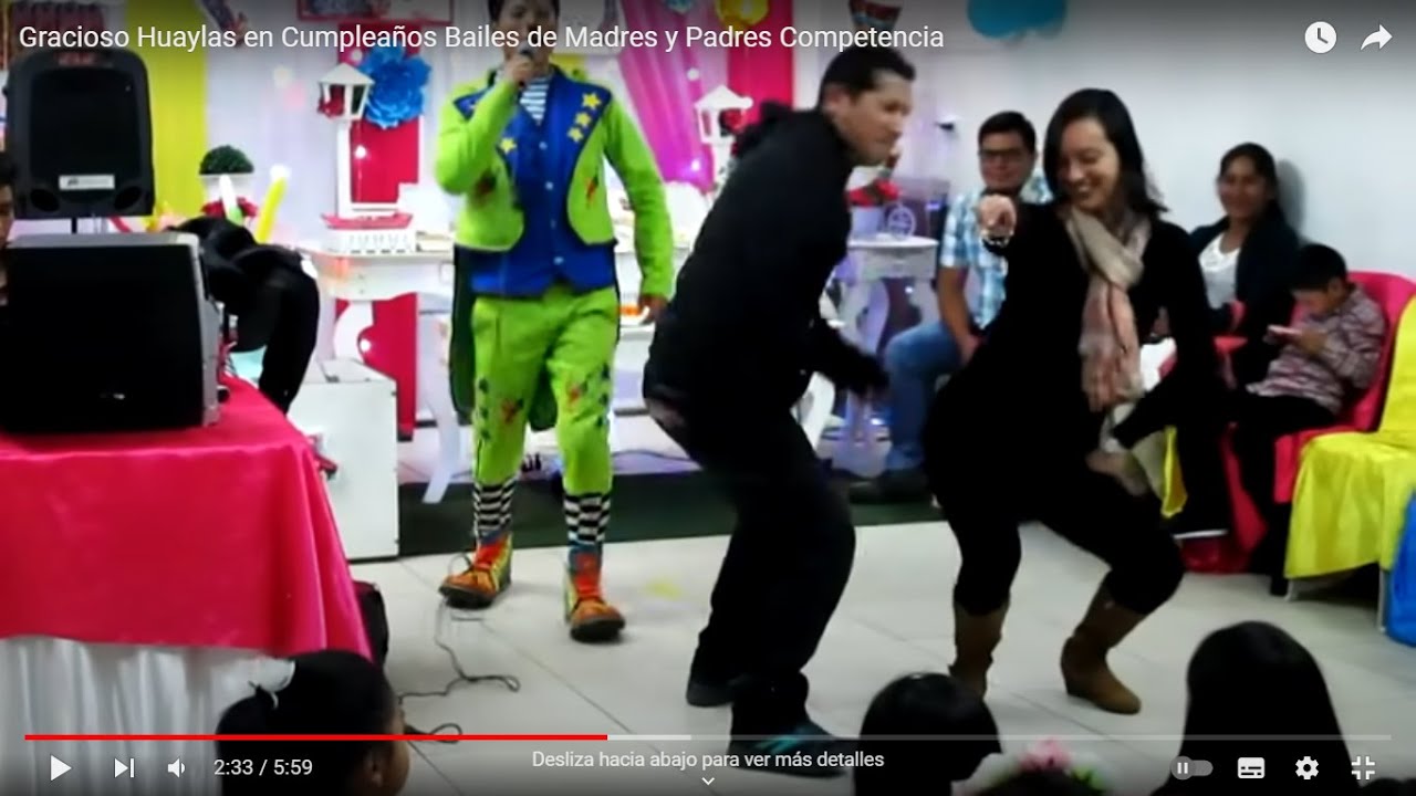 Gracioso Huaylas en Cumpleaños Bailes de Madres y Padres Competencia