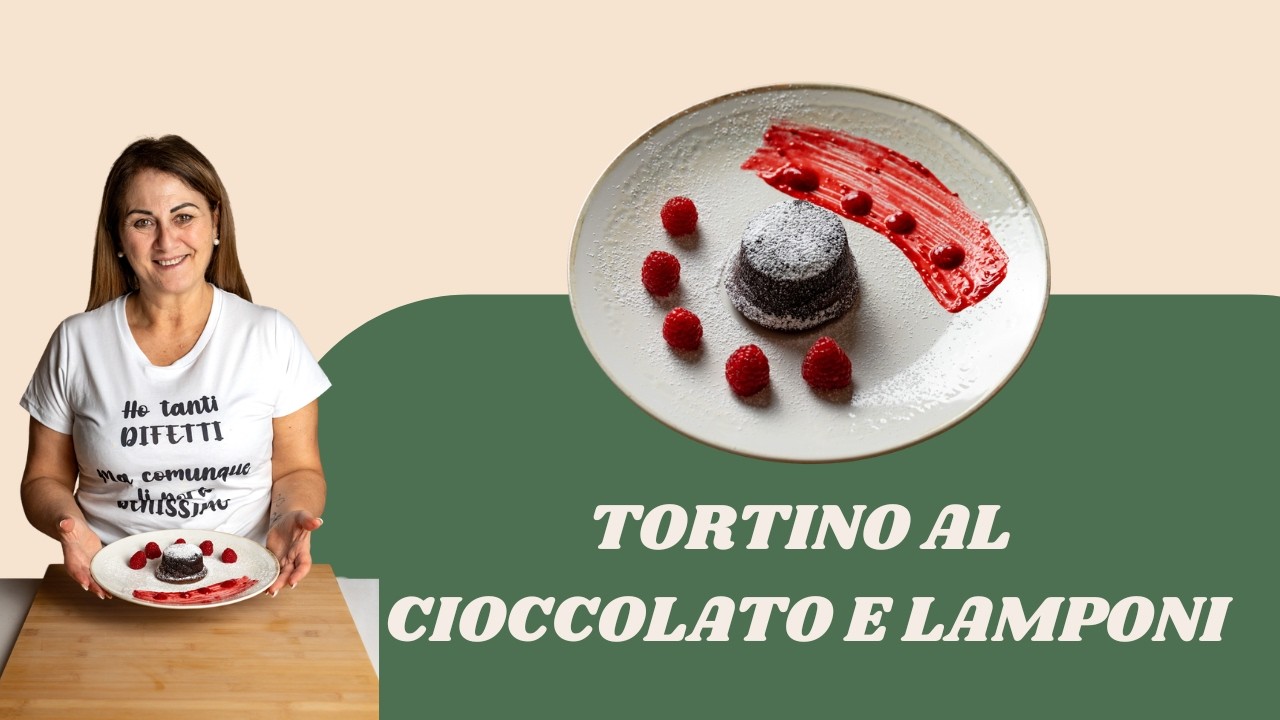 Tortino al cioccolato e lamponi