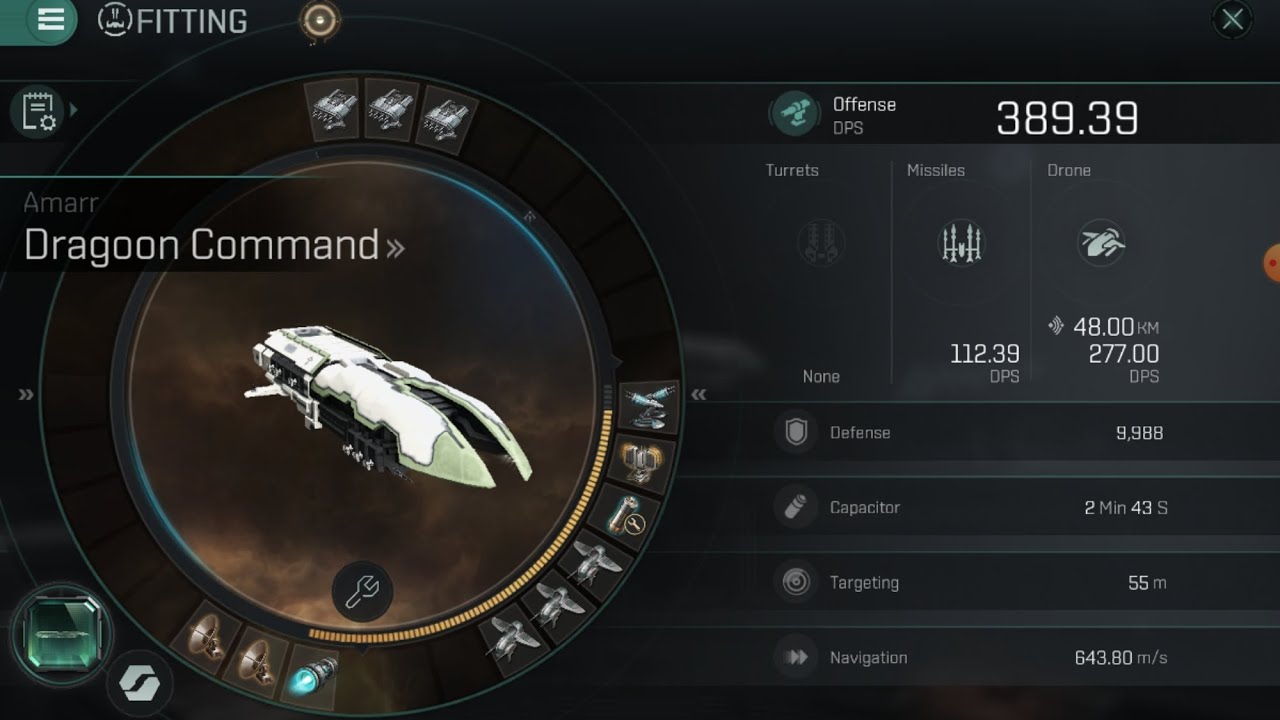Eve Echoes Dragoon Command Speed Tank