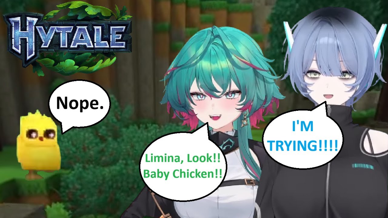 [Glitch Stars Clips] Limina Alteri Tries To Look At The Baby Chicken In Hytale With Amaya Whisper!!