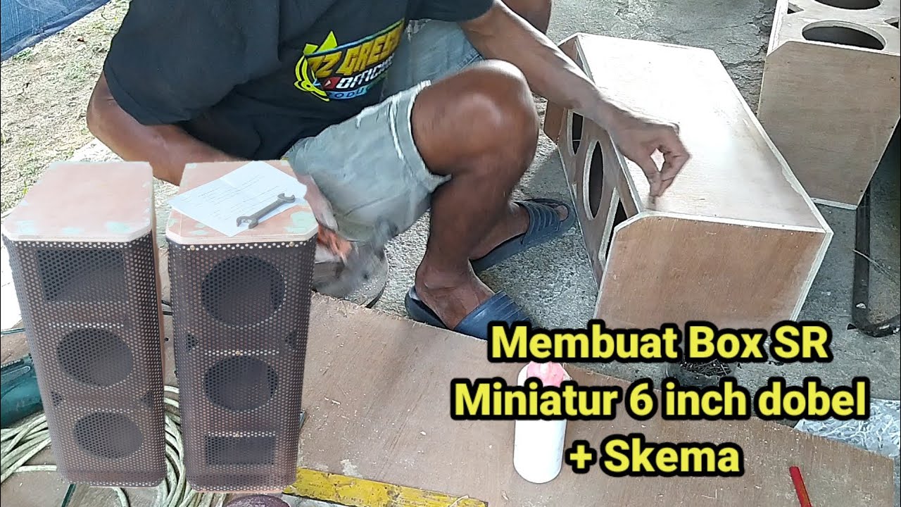 TUTORIAL PEMBUATAN BOX SPAEKER SR MINIATUR 6 INCH DOBEL + TWETER