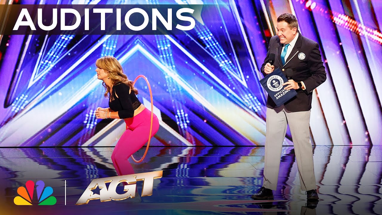 Andrea Attempts To Break A Hula Hooping Guinness World Records Title! | AGT 2025