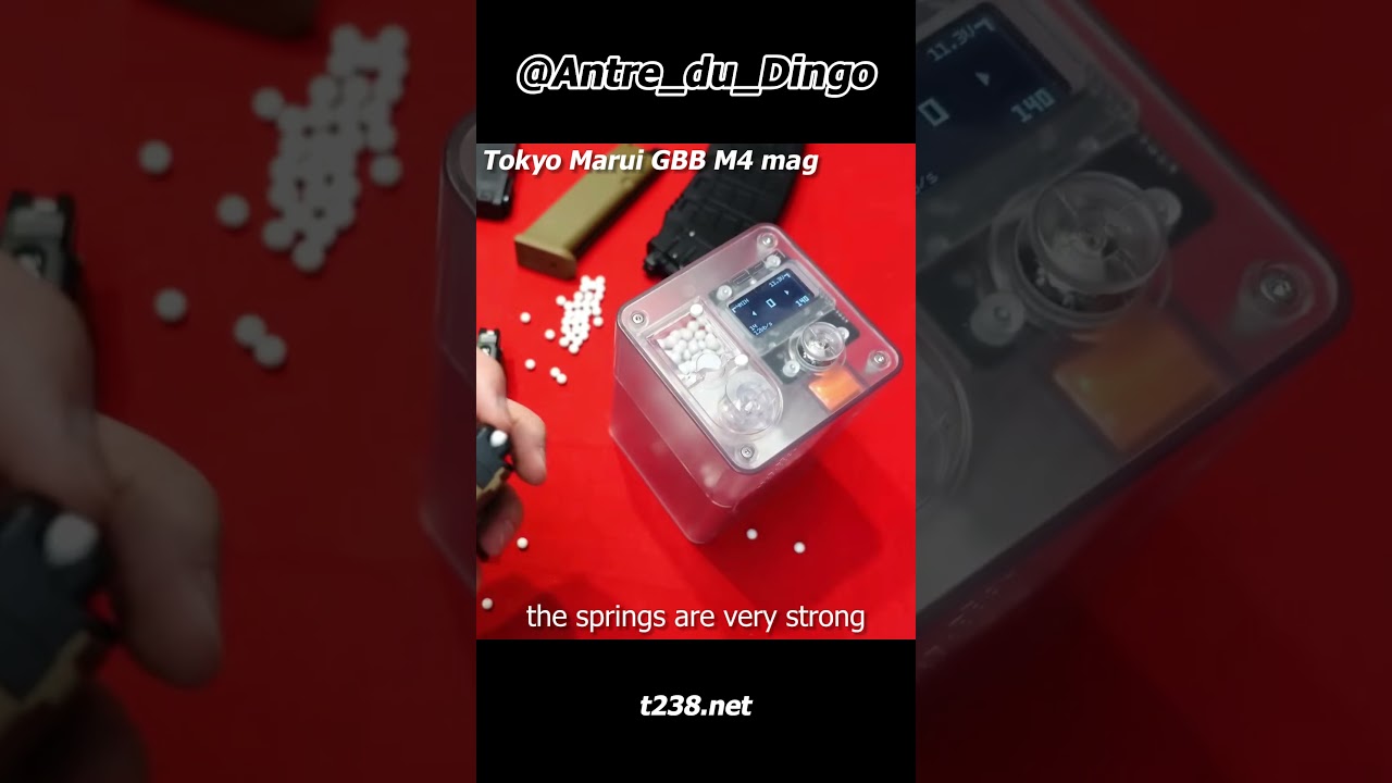 Load the Tokyo Marui GBB M4 mag with T238 SPEED LOADER 