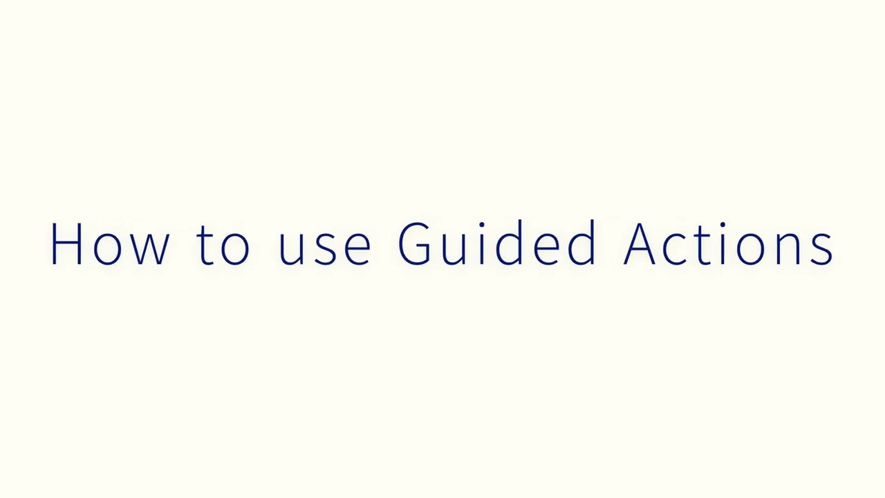 Guided Actions formly Action Wizard Setup + Instructions