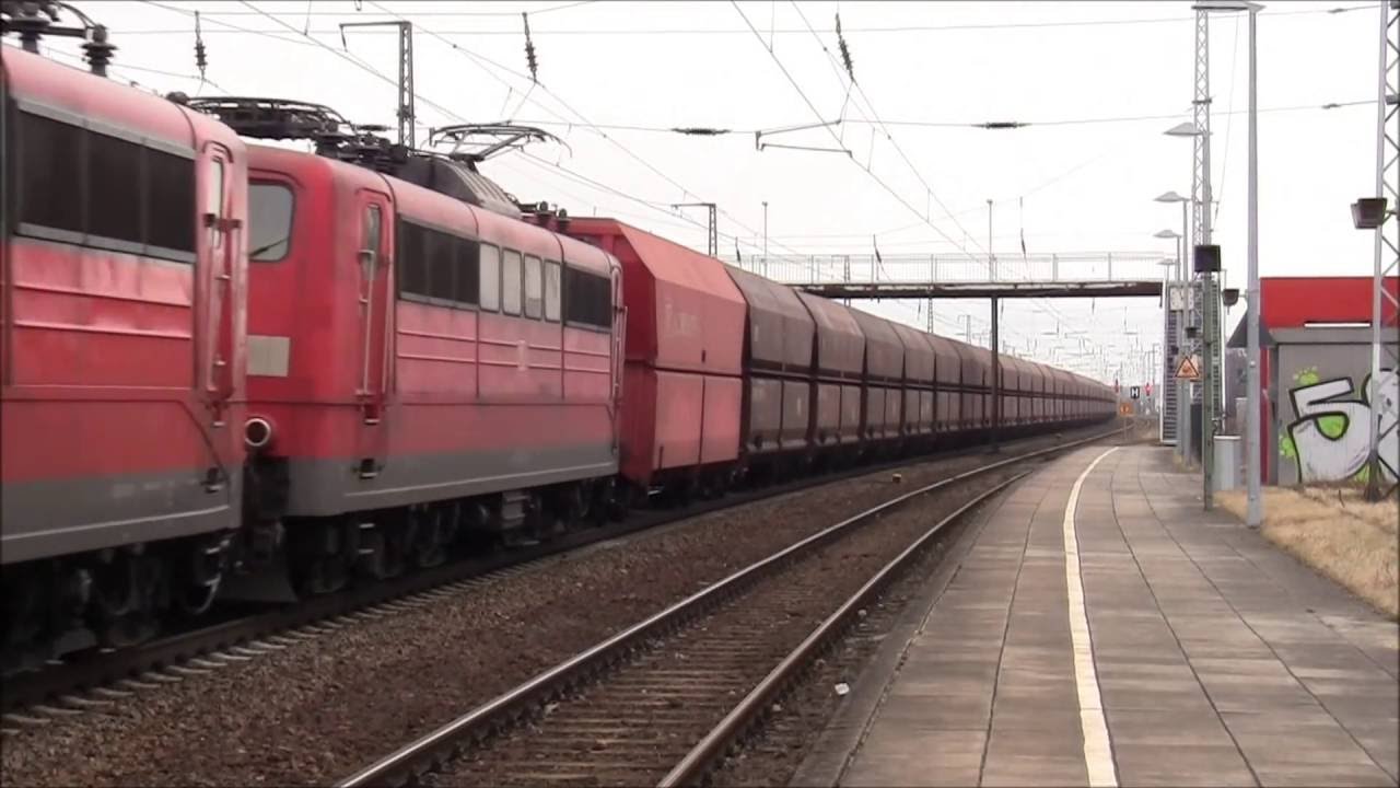 BR 151 und BR 152 in Doppeltraktion und mehr in Saarmund, Sichtungsvideo vom 29.02.2012