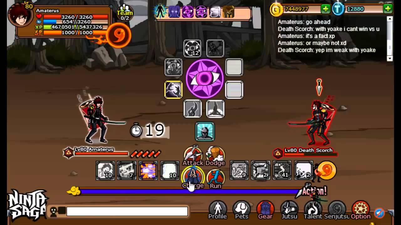 Ninja Saga PvP Amaterus vs Death Scorch