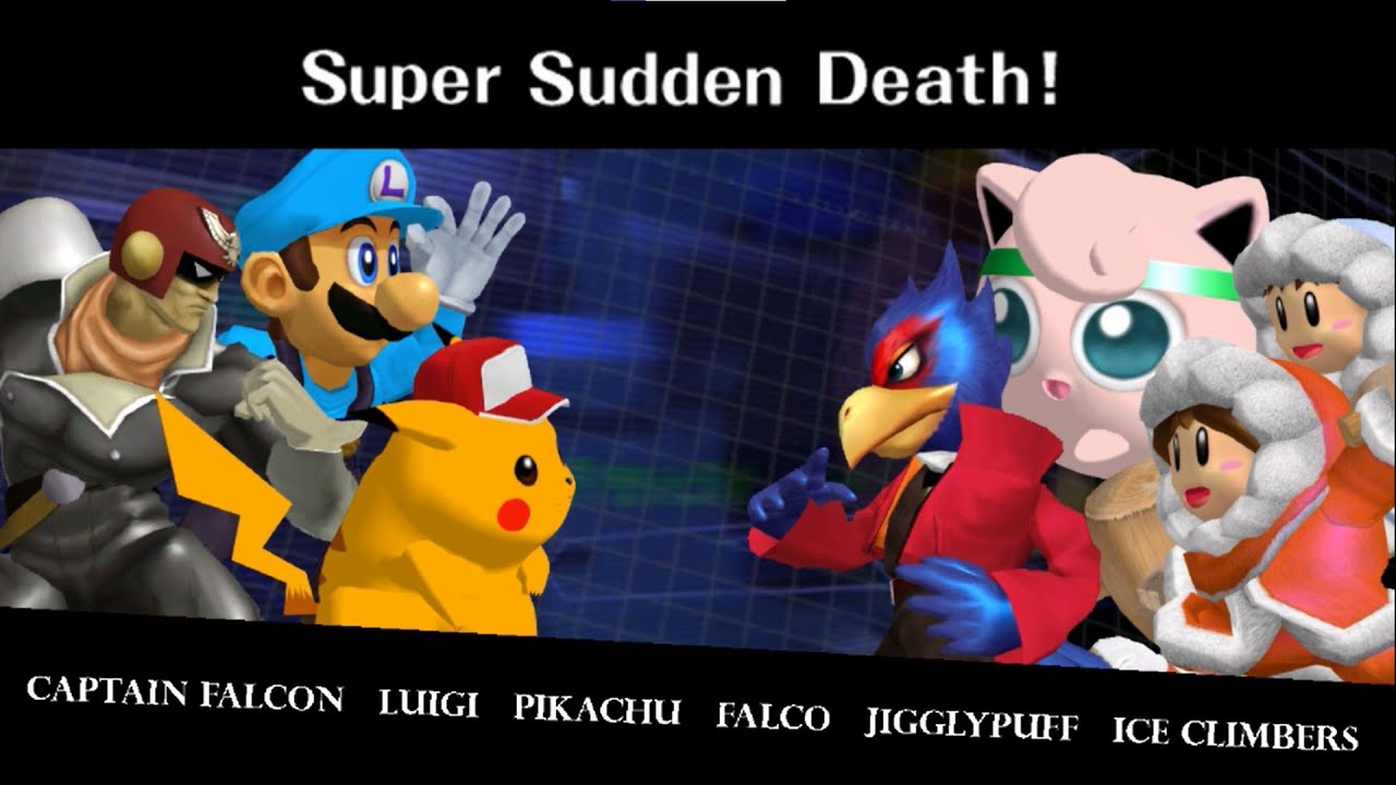 Super Smash Bros. Melee: Super Sudden Death 6 PLAYER BATTLE (Temple [No Items]) part 3