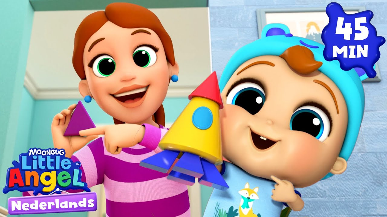 Welke vorm is dit? 📐 | Little Angel | Moonbug Kids Nederlands - Kindertekenfilms