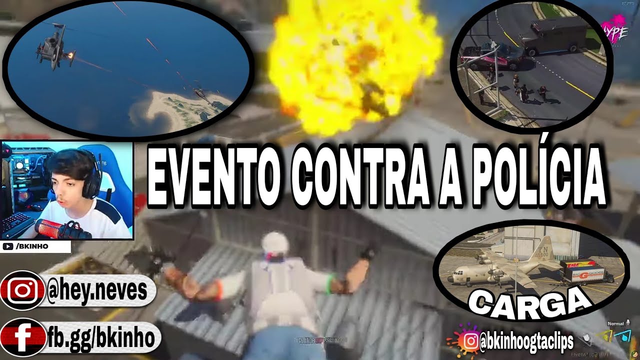 Bkinho CLIPS | EVENTO DA CÚPULA - TODOS CONTRA A POLÍCIA PRA ROUBAR A CARGA • GTA RP CIDADE