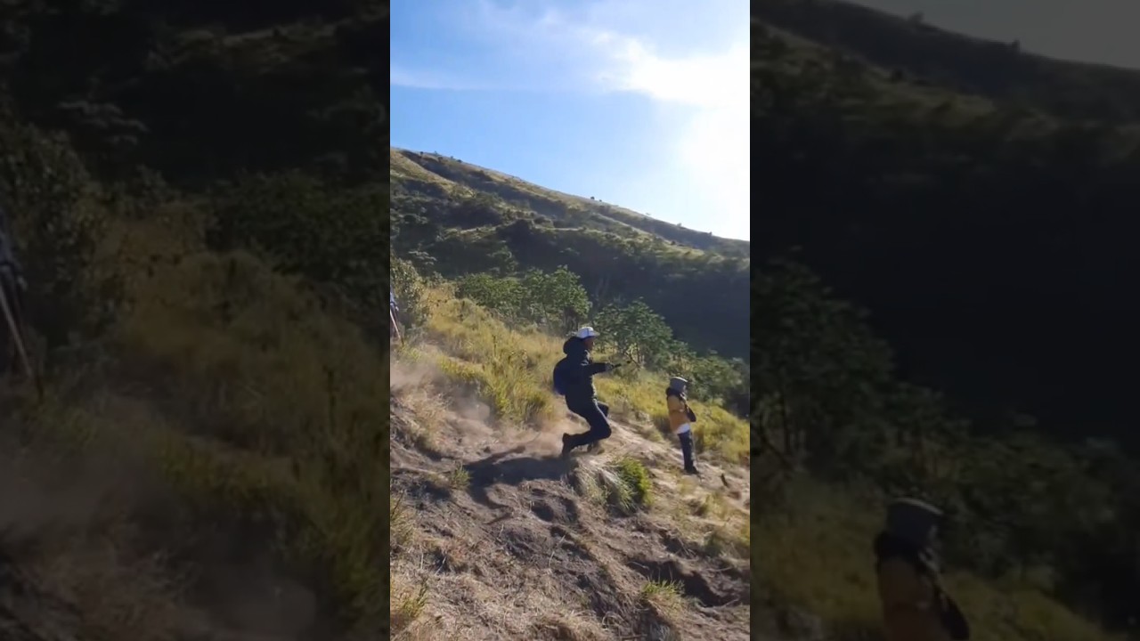 Detik-detik Pendaki Terpeleset Di Gunung Merbabu #shorts #gunungmerbabu